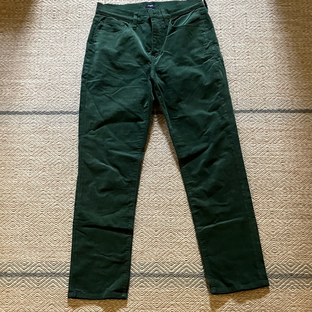 J Crew Dark Green Corduroy Pants